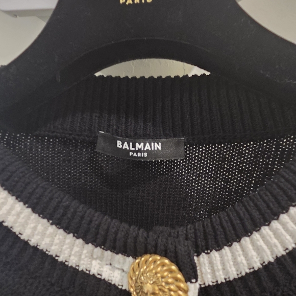 Balmain Black and White Star Cardigan - Picture 4 of 4
